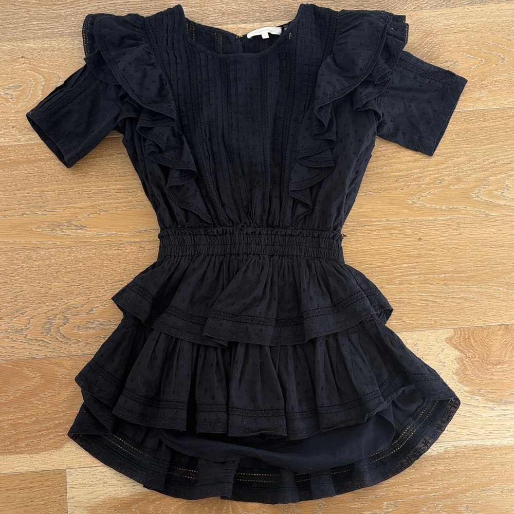 Loveshackfancy size Petite Black Ruffled  Dress